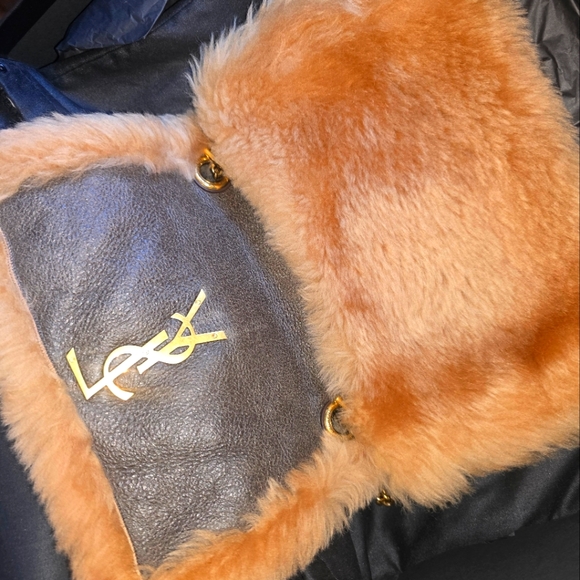 Kate Small YSL Crossbody Bag in Shearling - Picture 10 of 11